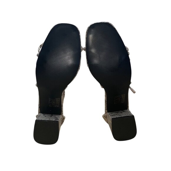 PrettyLittleThing Snake Print Lace-Up Block Heel Sandals Sz US 6/ UK 4/ EU 37 - Picture 9 of 10